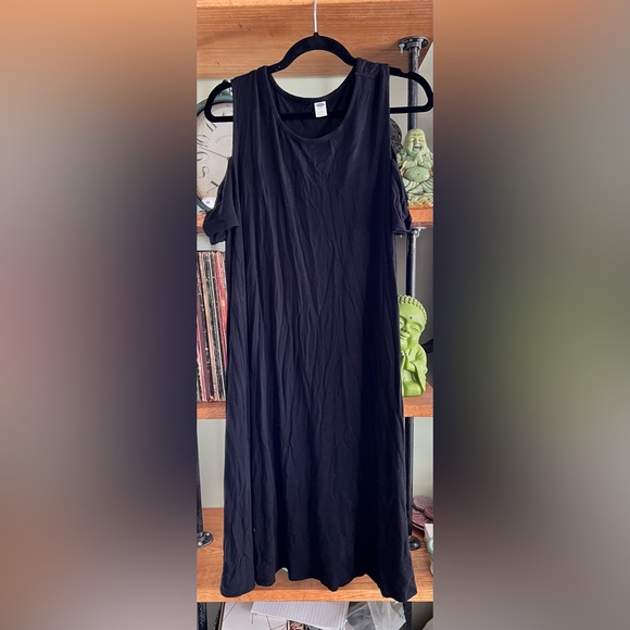 Cold Shoulder T-Shirt Swing Dress - Picture 1 of 1